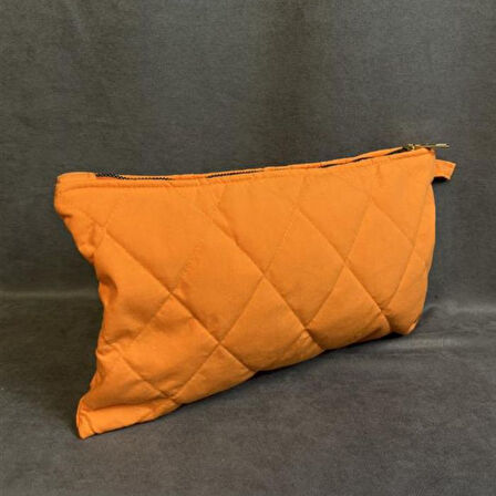 Uretti - Ege 7366 2396 El Yapımı Turuncu Renk Clutch / Portföy Çanta - 20cm x 30cm