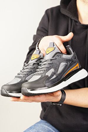 Günlük Erkek Sneaker Fileli Bağcıklı Kalın Tabanlı Rahat Spor Ayakkabı 4267