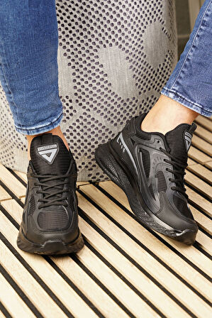 Günlük Erkek Sneaker Fileli Bağcıklı Kalın Tabanlı Rahat Spor Ayakkabı 4267