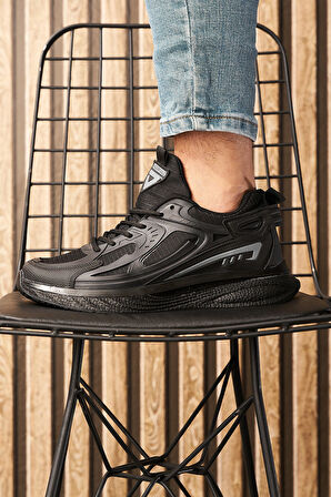 Günlük Erkek Sneaker Fileli Bağcıklı Kalın Tabanlı Rahat Spor Ayakkabı 4267