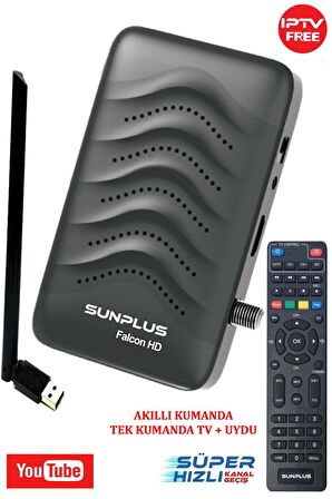 Sunplus Astra Falcon Çanaksız Tv Full Hd Akıllı Kumanda Sinema Paketili Uydu Alıcısı Wifi Anten Hediyeli