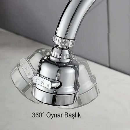 Sn-27115 3 Kademeli̇ Tasarruflu Musluk Başliği 360 Derece