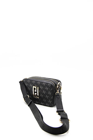 Silver Polo  Kadın Çapraz Çanta 1078-42681 ÇAPRAZ Kadın ÇANTASI M178 SİYAH PLATİN-MAT SİYAH