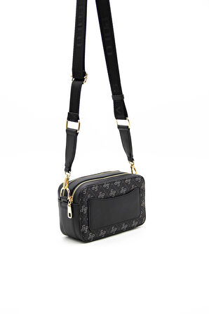 Silver Polo  Kadın Çapraz Çanta 1078-42681 ÇAPRAZ Kadın ÇANTASI M178 SİYAH PLATİN-MAT SİYAH