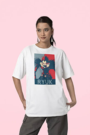 Ryuk Baskılı Unisex Oversize Anime Karakter Tişört
