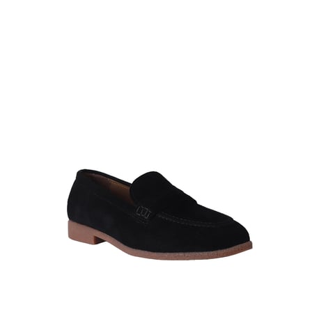 KADIN SÜET PENNY LOAFER BABET AYAKKABI SİYAH - HOBBY MB262150S
