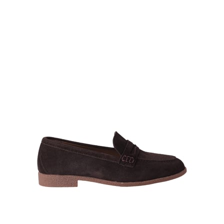 KADIN SÜET PENNY LOAFER BABET AYAKKABI SİYAH - HOBBY MB262150S