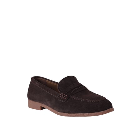 KADIN SÜET PENNY LOAFER BABET AYAKKABI SİYAH - HOBBY MB262150S