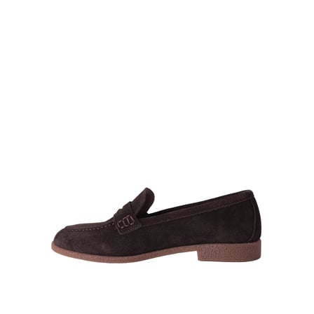 KADIN SÜET PENNY LOAFER BABET AYAKKABI SİYAH - HOBBY MB262150S