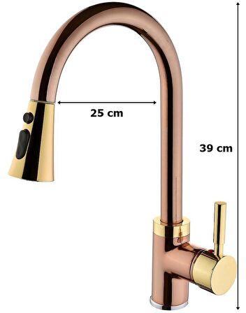 Vilas Madrid Rose Gold Spiralli Fonksiyonlu Mutfak Bataryası