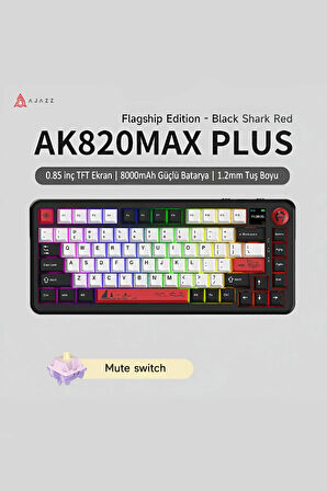 AK820 MAX PLUS-Hot-Swap-Dinamik RGB Mekanik Oyun Klavyesi Mute Switch-TFT Ekran