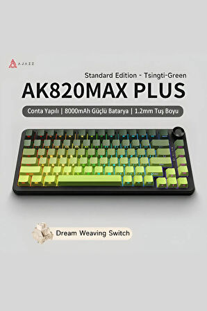 AK820 MAX PLUS-Hot-Swap-Dinamik RGB Mekanik Oyun Klavyesi Dream Weaver Switch - Yeşil