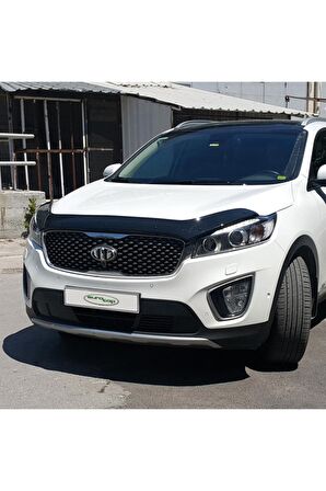 Kia Sorento Ön Kaput Koruma Rüzgarlığı 3mm Akrilik (ABS) Parlak Siyah Deflektör 2016-2018