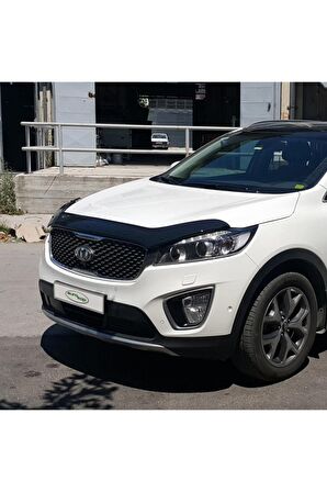 Kia Sorento Ön Kaput Koruma Rüzgarlığı 3mm Akrilik (ABS) Parlak Siyah Deflektör 2016-2018