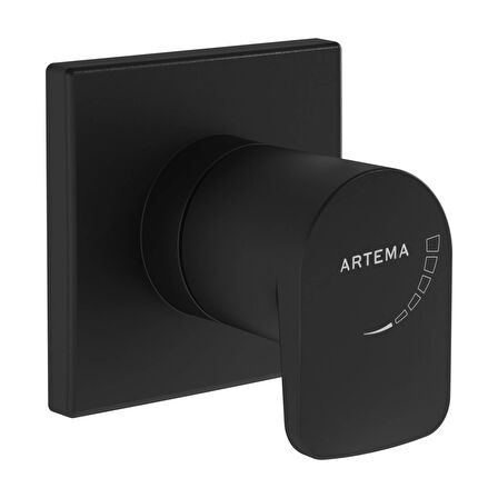 Artema Root Round Ankastre Stop Valf A4272936 Mat Siyah