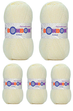 5 Adet Festival Simli Örgü İpi Yünü Renk No:223