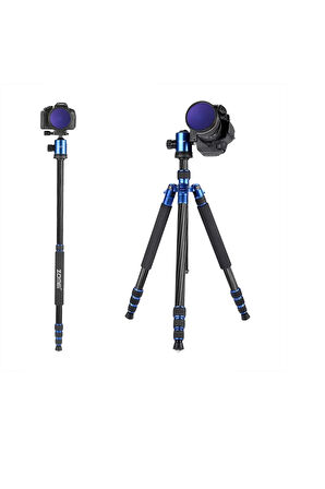 Z818C Profesyonel Karbon Fiber Tripod-Monopod-Ultra Hafif Materyal