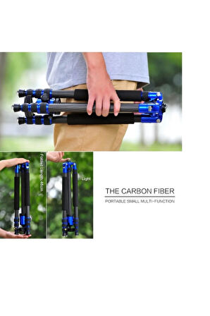 Z818C Profesyonel Karbon Fiber Tripod-Monopod-Ultra Hafif Materyal