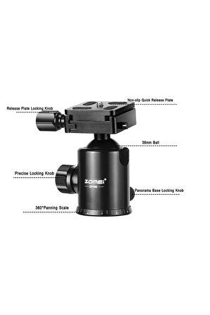 Z818C Profesyonel Karbon Fiber Tripod-Monopod-Ultra Hafif Materyal