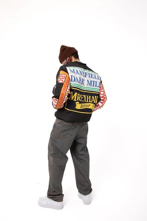 Unisex Siyah Oversize Çift Cepli Bomber Ceket Kolej Ceket