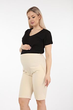 IŞŞIL 4440-Pamuk Lycra Hamile Penye Şort