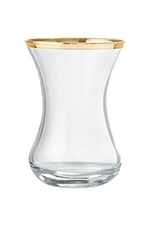 İnce Belli Gold Çay Bardağı 130 cc 6 Lı