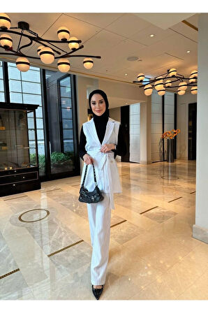 Arin Bezayağı Çizgili Yelekli Takım TNS-4387