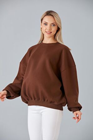 IŞŞIL 6487-Üç İplik Şardonlu Hamile Sweatshirt