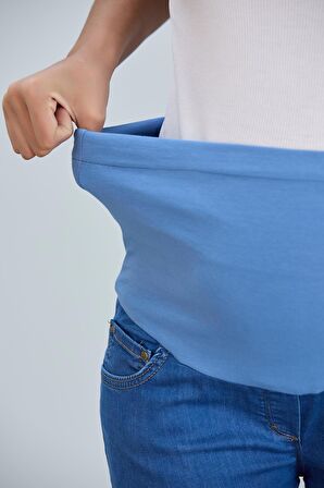 IŞŞIL 8798-Hamile Lycra Bol Paça Kot Pantolon