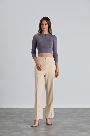 IŞŞIL 4549-Yüksek Bel Çimalı Palazzo Pantolon