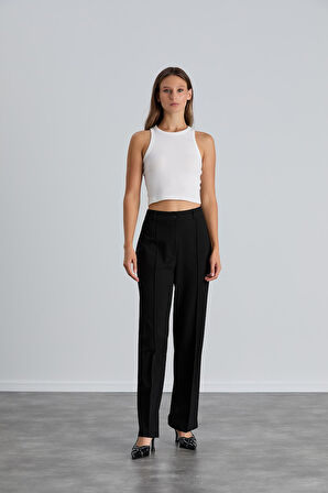 IŞŞIL 4549-Yüksek Bel Çimalı Palazzo Pantolon