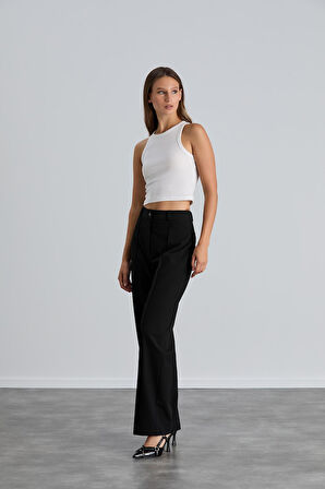 IŞŞIL 4549-Yüksek Bel Çimalı Palazzo Pantolon