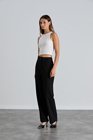 IŞŞIL 4550-Yüksek Bel Cepsiz Palazzo Pantolon