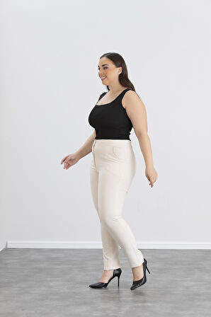 IŞŞIL 4551-Büyük Beden Kadın-Kız Kumaş Pantolon