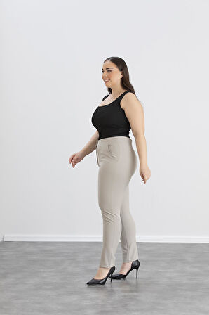 IŞŞIL 4551-Büyük Beden Kadın-Kız Kumaş Pantolon