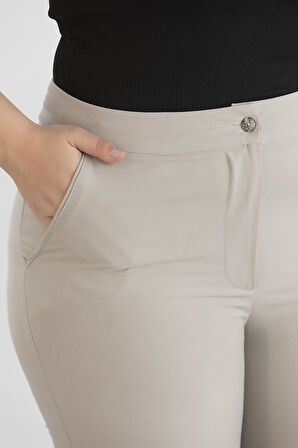 IŞŞIL 4551-Büyük Beden Kadın-Kız Kumaş Pantolon