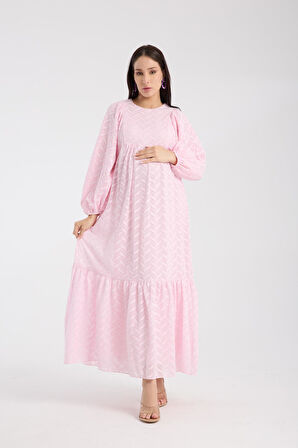 IŞŞIL 34548-Hamile Giyim OverSize Dantel Hamile Elbise