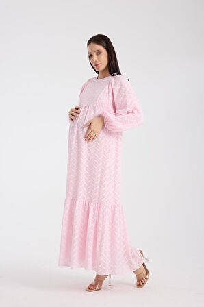 IŞŞIL 34548-Hamile Giyim OverSize Dantel Hamile Elbise