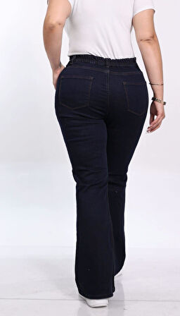 IŞŞIL 715-Esnek İspanyol Paça Büyük Beden Kot Pantolon