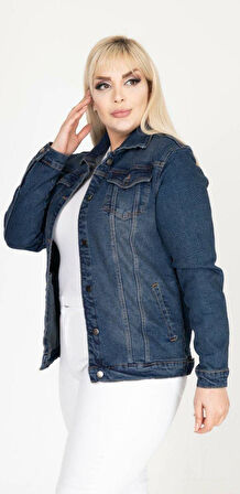 IŞŞIL 301-Büyük Beden Esnek Kot Spor Ceket