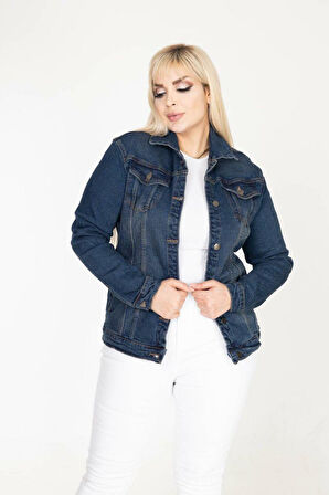 IŞŞIL 301-Büyük Beden Esnek Kot Spor Ceket