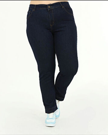 IŞŞIL 540-Büyük Beden Bilek Boy Esnek Kot Pantolon