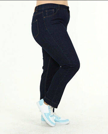 IŞŞIL 540-Büyük Beden Bilek Boy Esnek Kot Pantolon