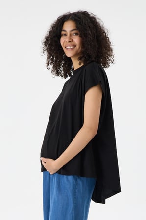 IŞŞIL 240008-Pamuk OverSize Hamile T-Shirt