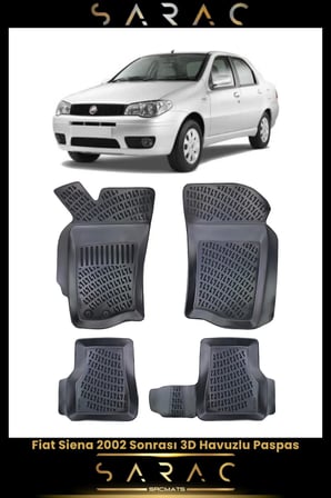 Fiat Siena 2021 Model Araca Özel 3d Havuzlu Paspas