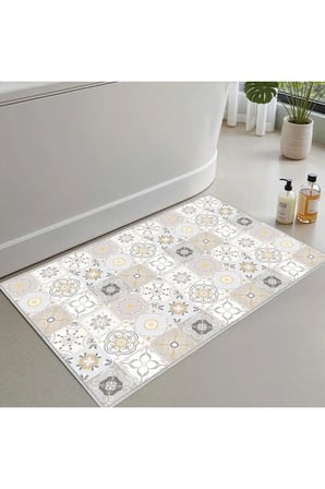 Banyo Paspası, Yumuşak Banyo Halısı, Kaymaz Dot Tabanlı, Yıkanabilir - 60x100