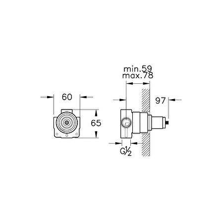 VitrA Origin Ankastre 3 Yollu Yönlendirici A42858 Sıva Altı Grubu