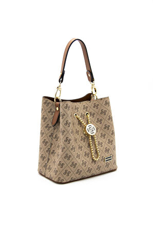 Kadın Çapraz Çanta 967-42860 SİLVER POLO ÇAPRAZ Kadın ÇANTASI M178 KOYU BEJ-MAT TABA