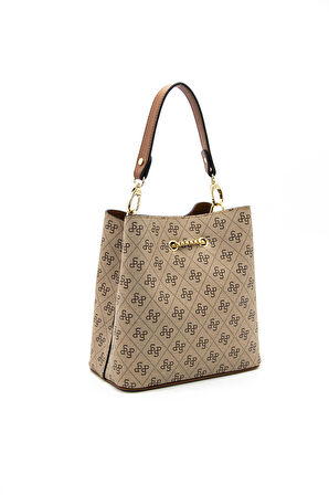 Kadın Çapraz Çanta 967-42860 SİLVER POLO ÇAPRAZ Kadın ÇANTASI M178 KOYU BEJ-MAT TABA