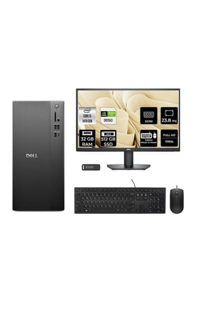 Tower ECT1250 i5 14400 32GB 512GB SSD RTX3050/6GB FDOS Masaüstü Bilgisayar + 23.8" Monitör